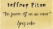 Jeffrey Piton - Ton sourire est un aurevoir